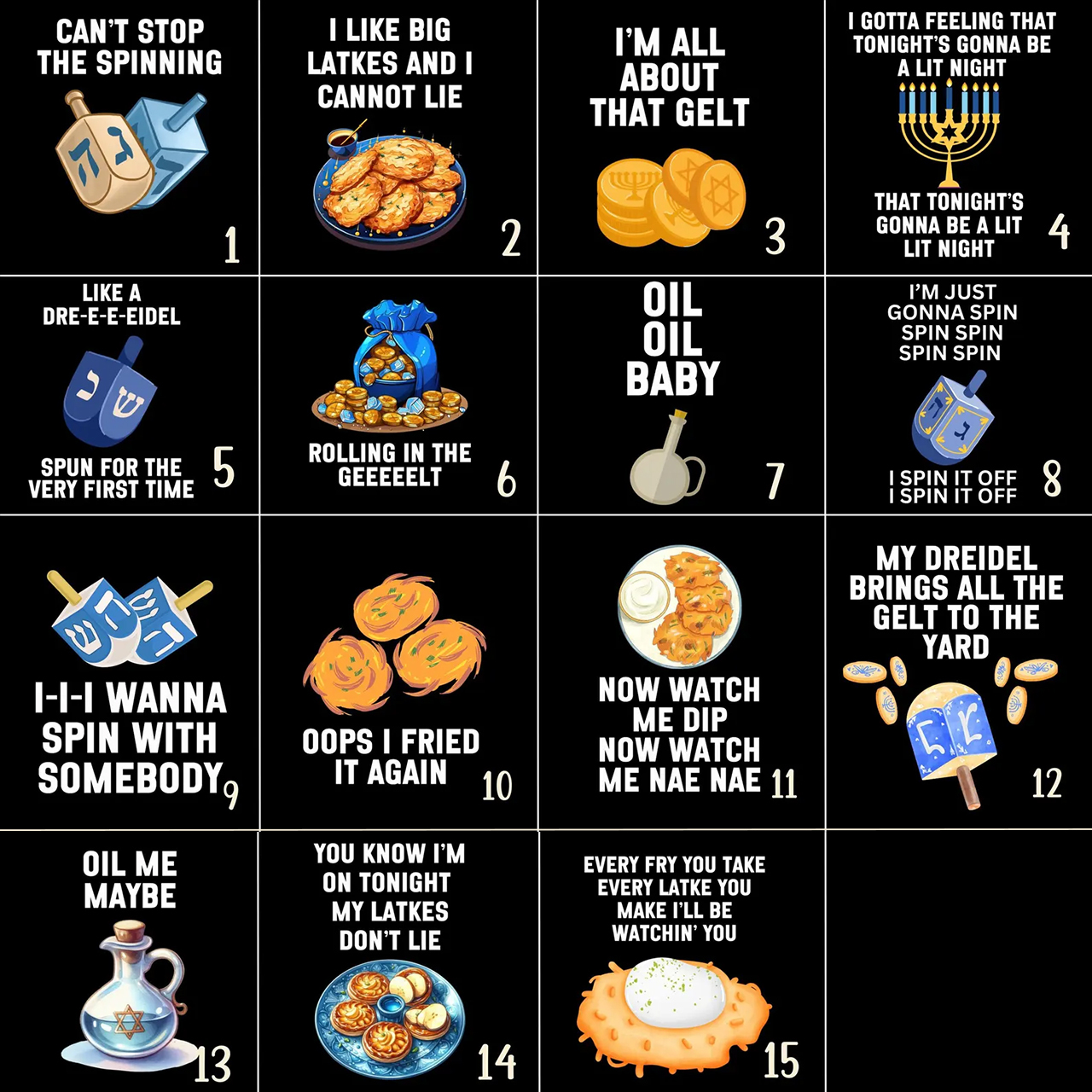 Spin-tastic Hanukkah Matching Blue Pajamas Beepumpkin