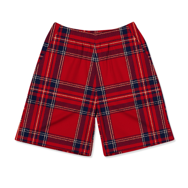 Classic Red Plaid Comfort All-Over Print Short Family Matching Pajama Sets