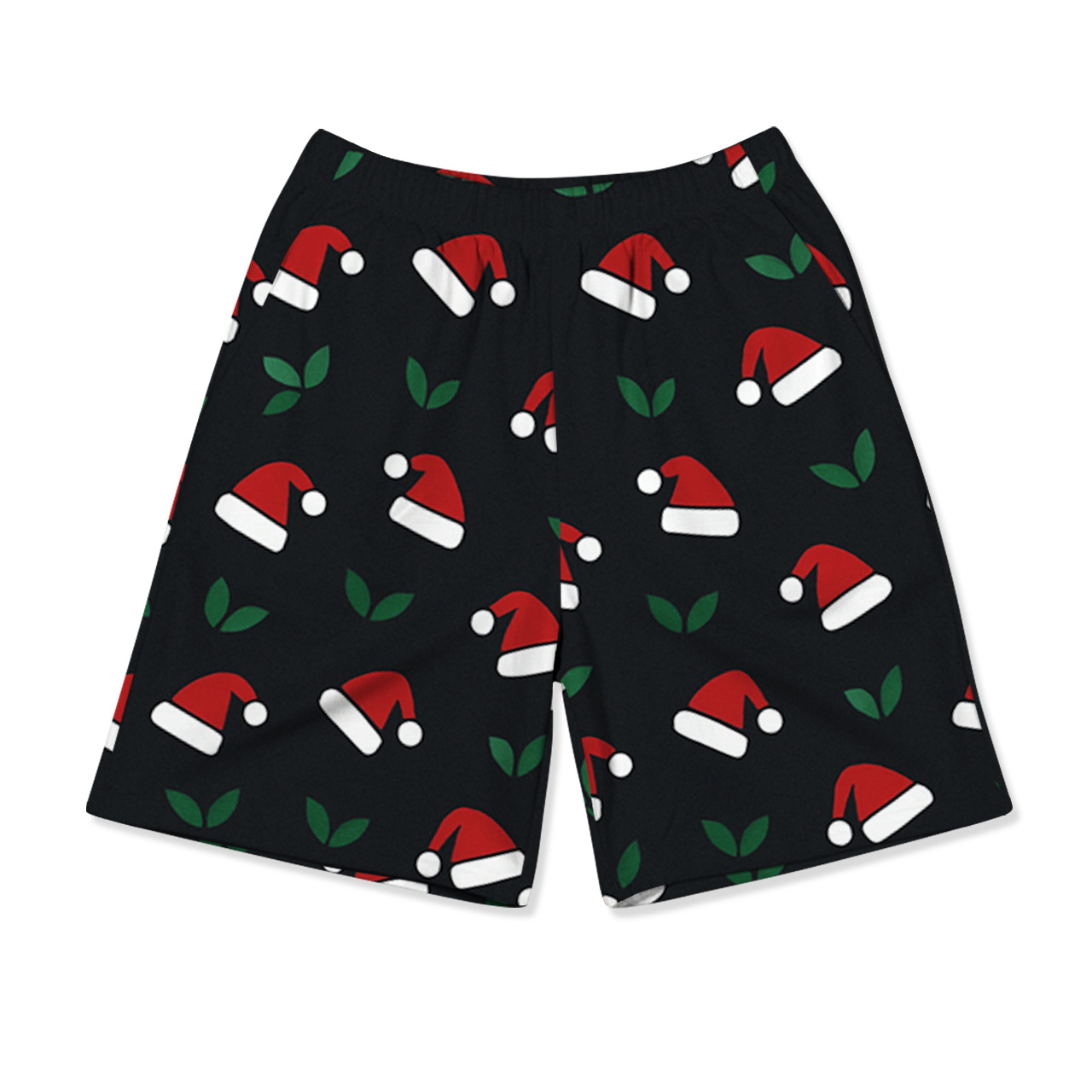 Merry & Moustachy Christmas All-Over Print Short Family Matching Pajama Sets