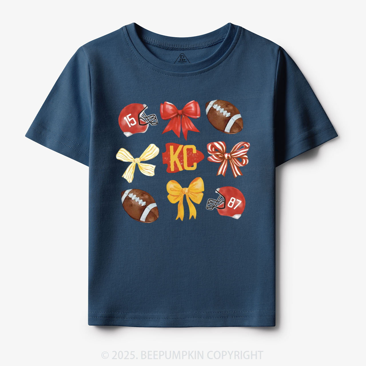 Football Mascots Coquette Toddler&Kid's Tees Beepumpkin