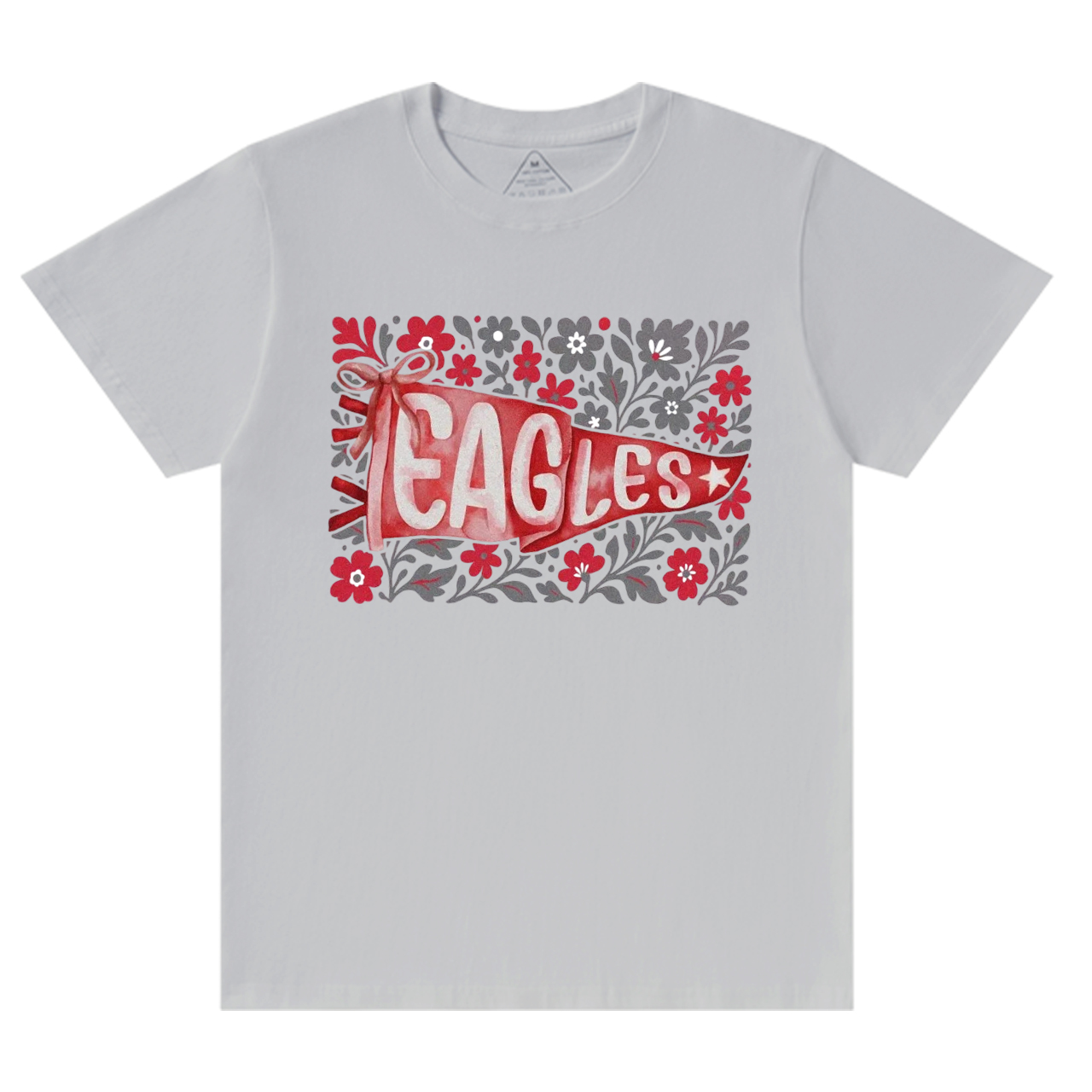 Personalized Team Mascot Watercolor Pennant Flower T-Shirts Beepumpkin