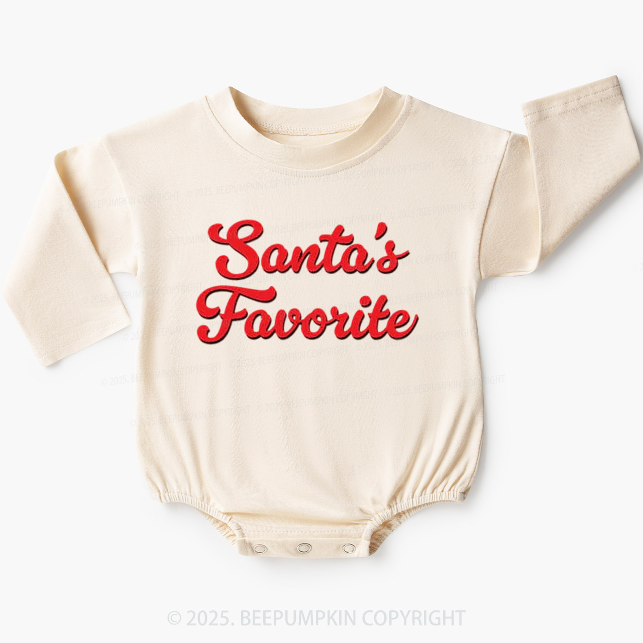 Santa's Favorite Baby Bubble Romper Beepumpkin