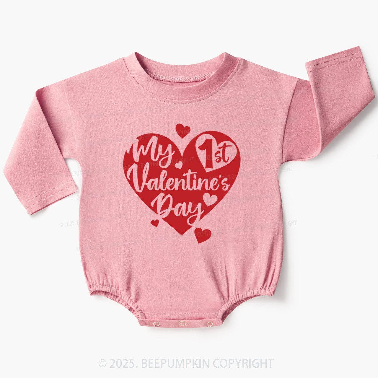 My 1st Valentine's Day Baby Bubble Romper Beepumpkin
