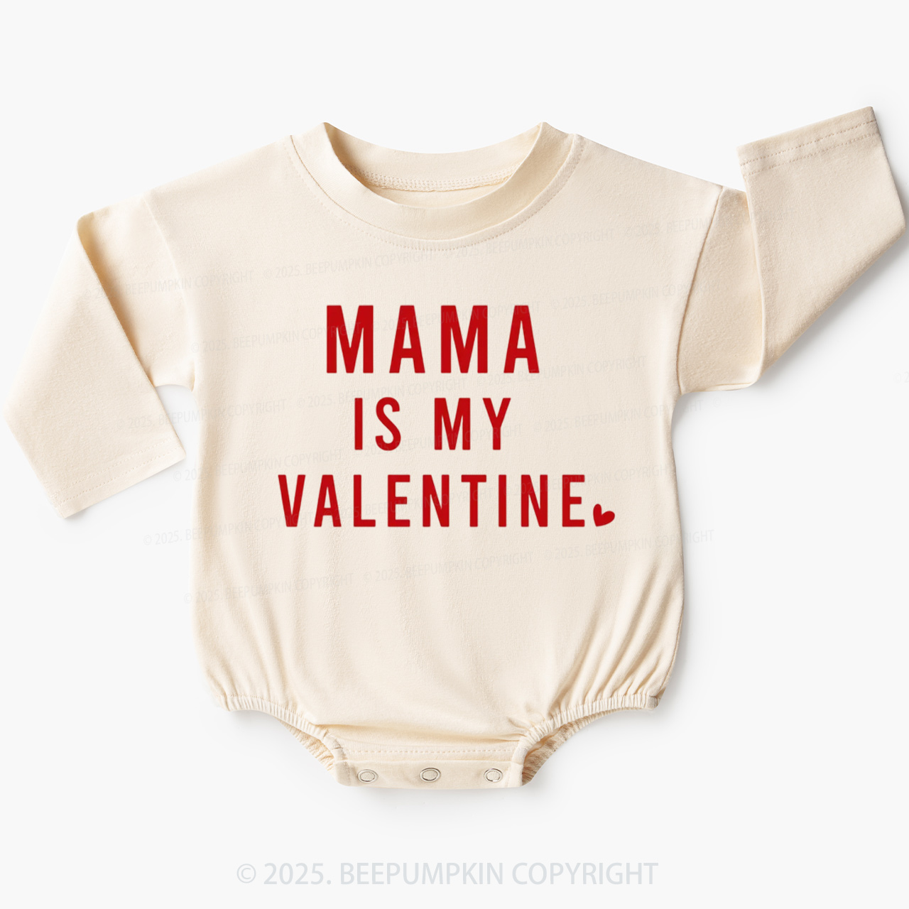 Mama's Valentine Baby Bubble Romper Beepumpkin