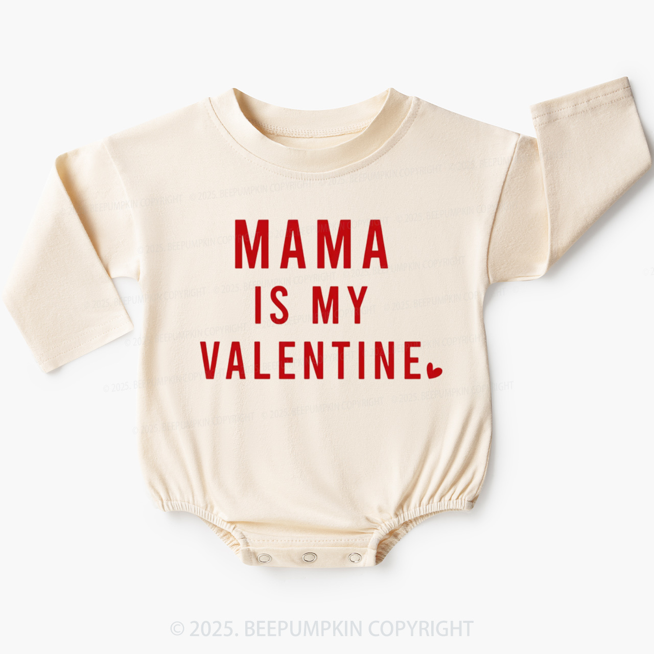 Mama's Valentine Baby Bubble Romper Beepumpkin