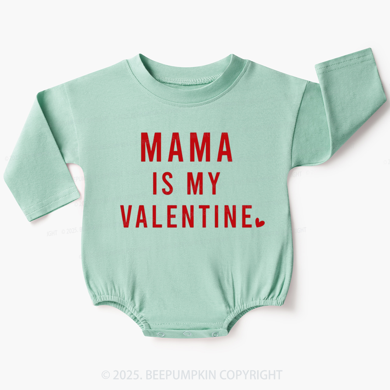 Mama's Valentine Baby Bubble Romper Beepumpkin