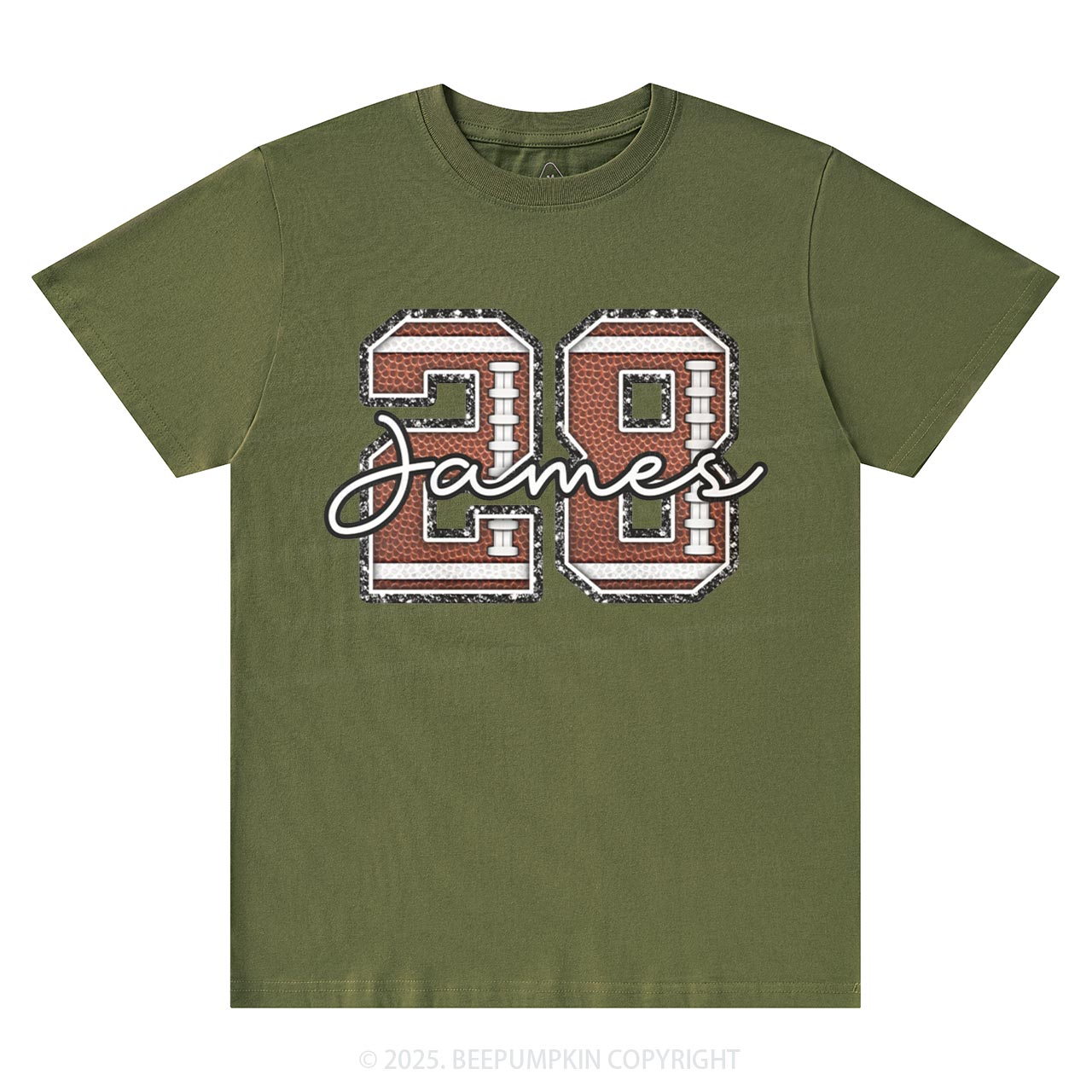 Personalized Football Number Sports Mom T-Shirts Beepumpkin