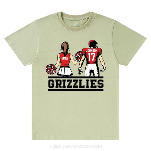 Personalized Football And Cheer Mom T-Shirts Beepumpkin