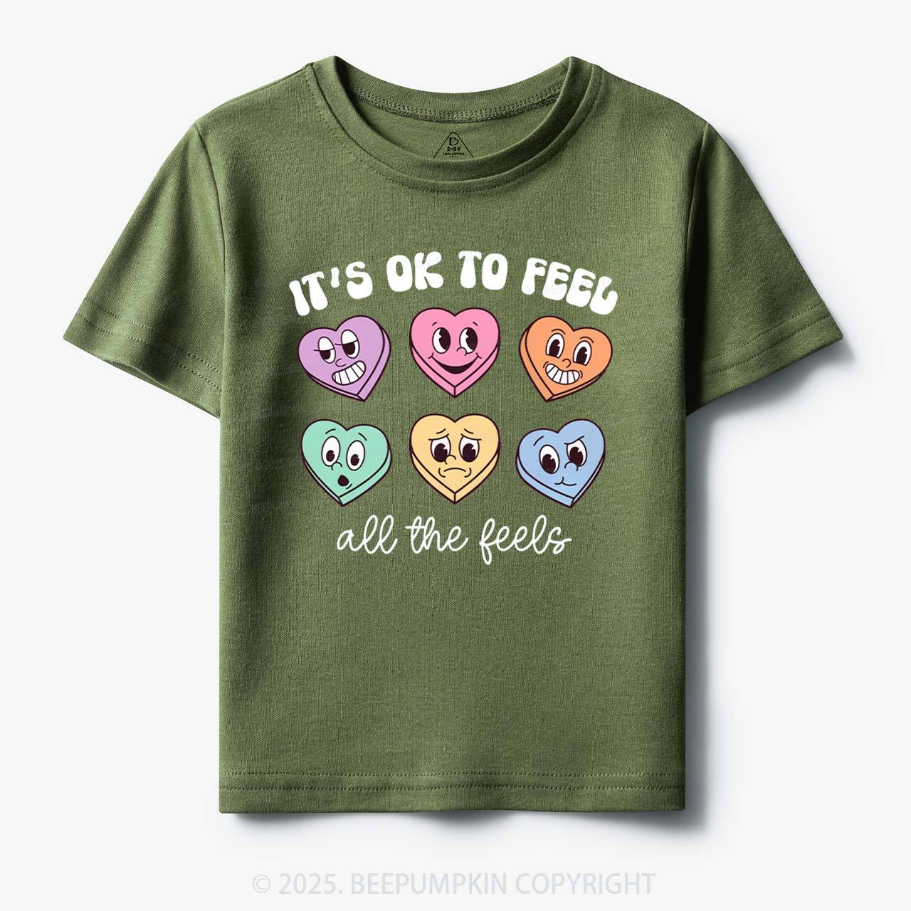 It's Ok To Feel All The Feels Toddler&Kid's Tees Beepumpkin