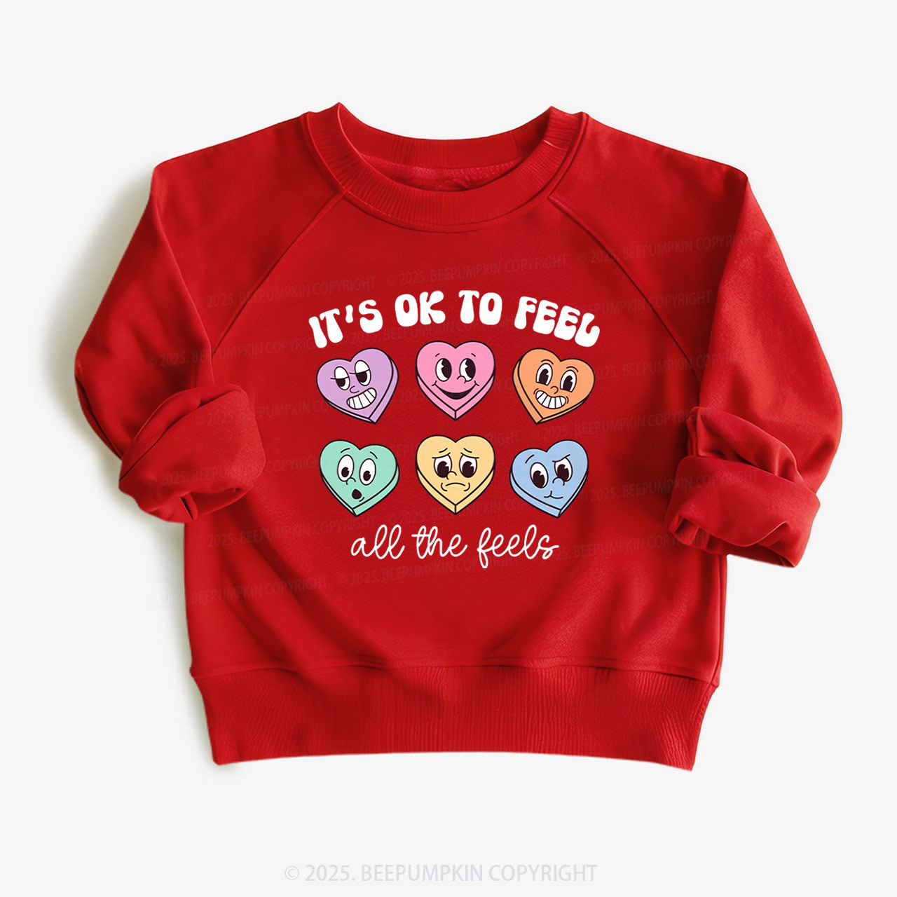 It's Ok To Feel All The Feels Valentine Kid's Sweatshirt