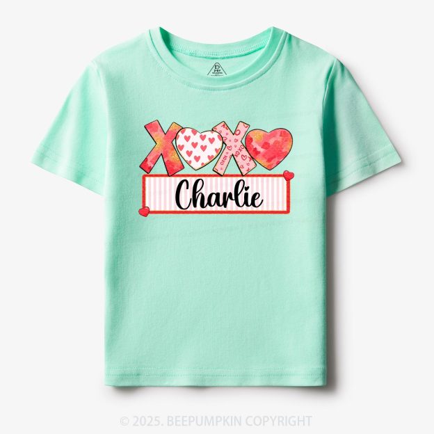 Personalized Xoxo Name Toddler&Kid's Tees Beepumpkin
