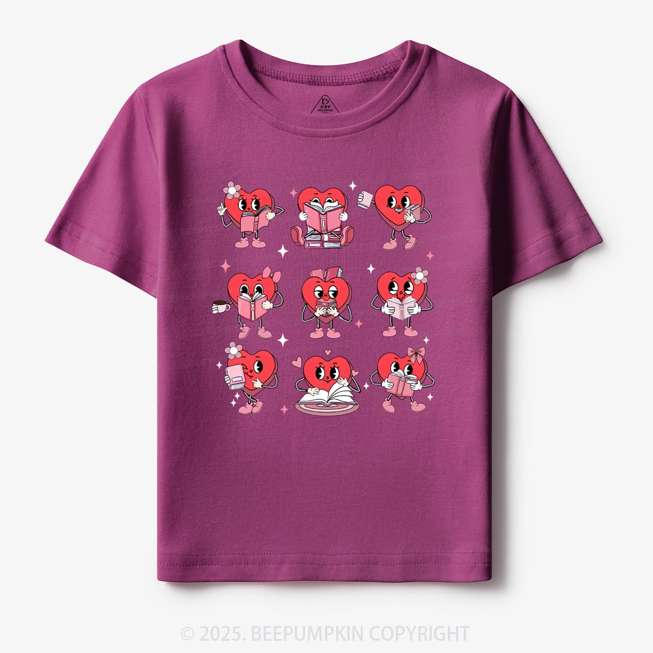 Book Lovers Valentine’s Day Toddler&Kid's Tees Beepumpkin