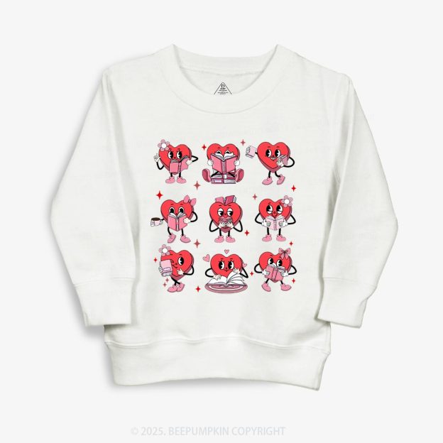 Book Lovers Valentine’s Day Kid's Sweatshirt