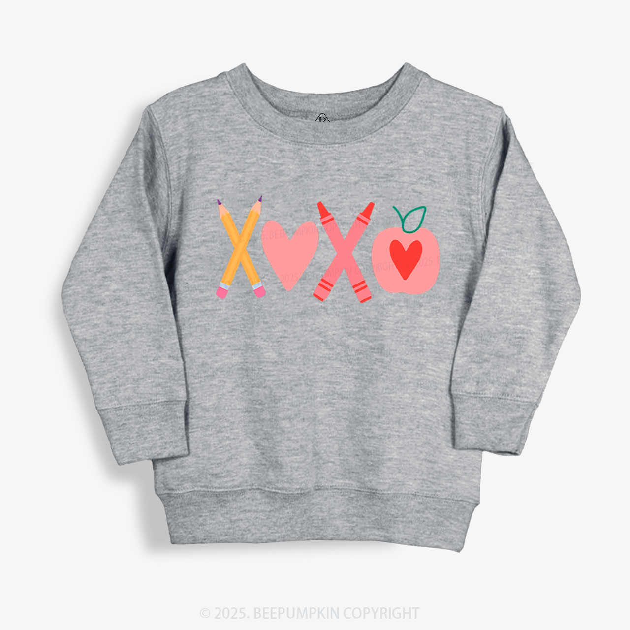 Pencils & Crayons Valentine’s Day Kid's Sweatshirt