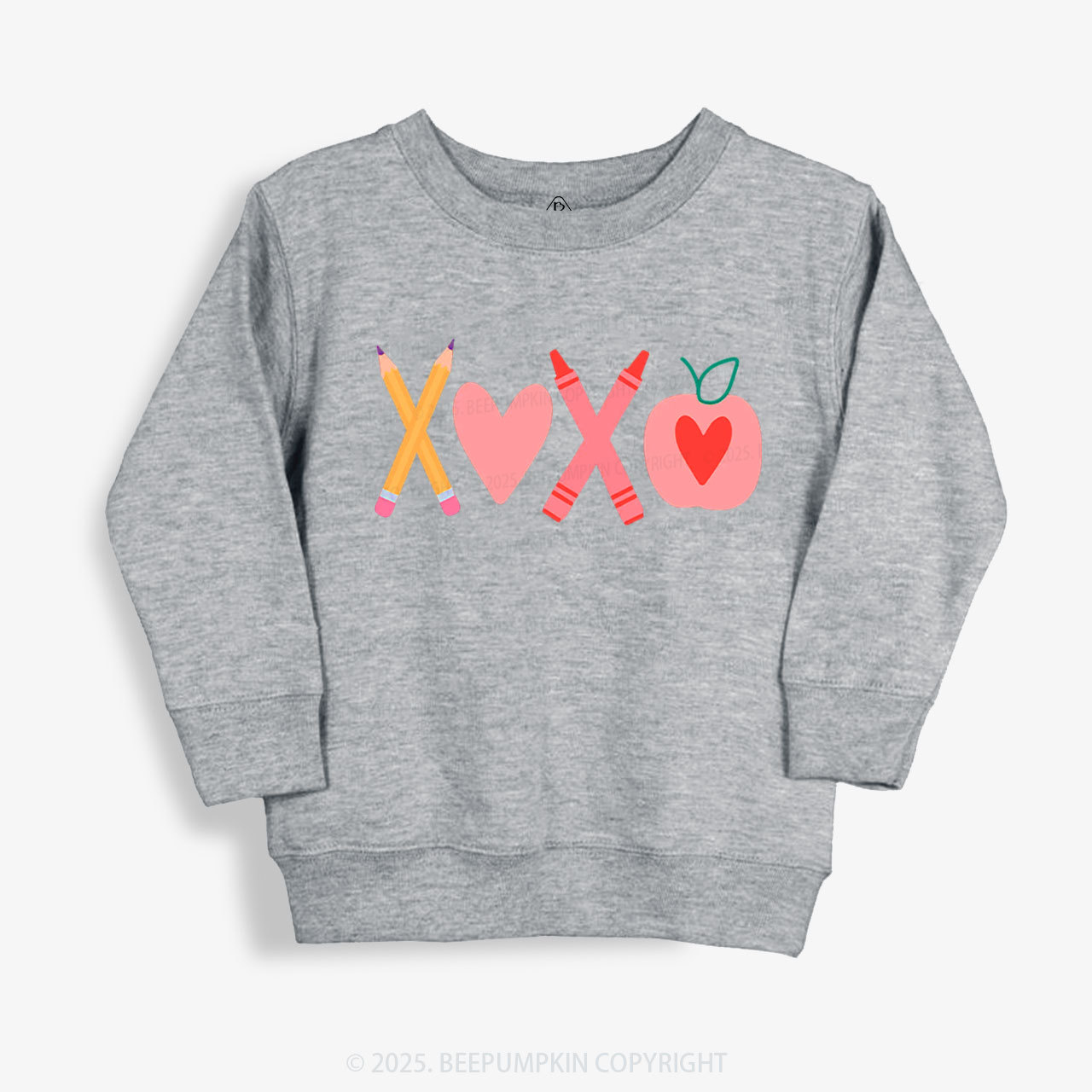 Pencils & Crayons Valentine’s Day Kid's Sweatshirt