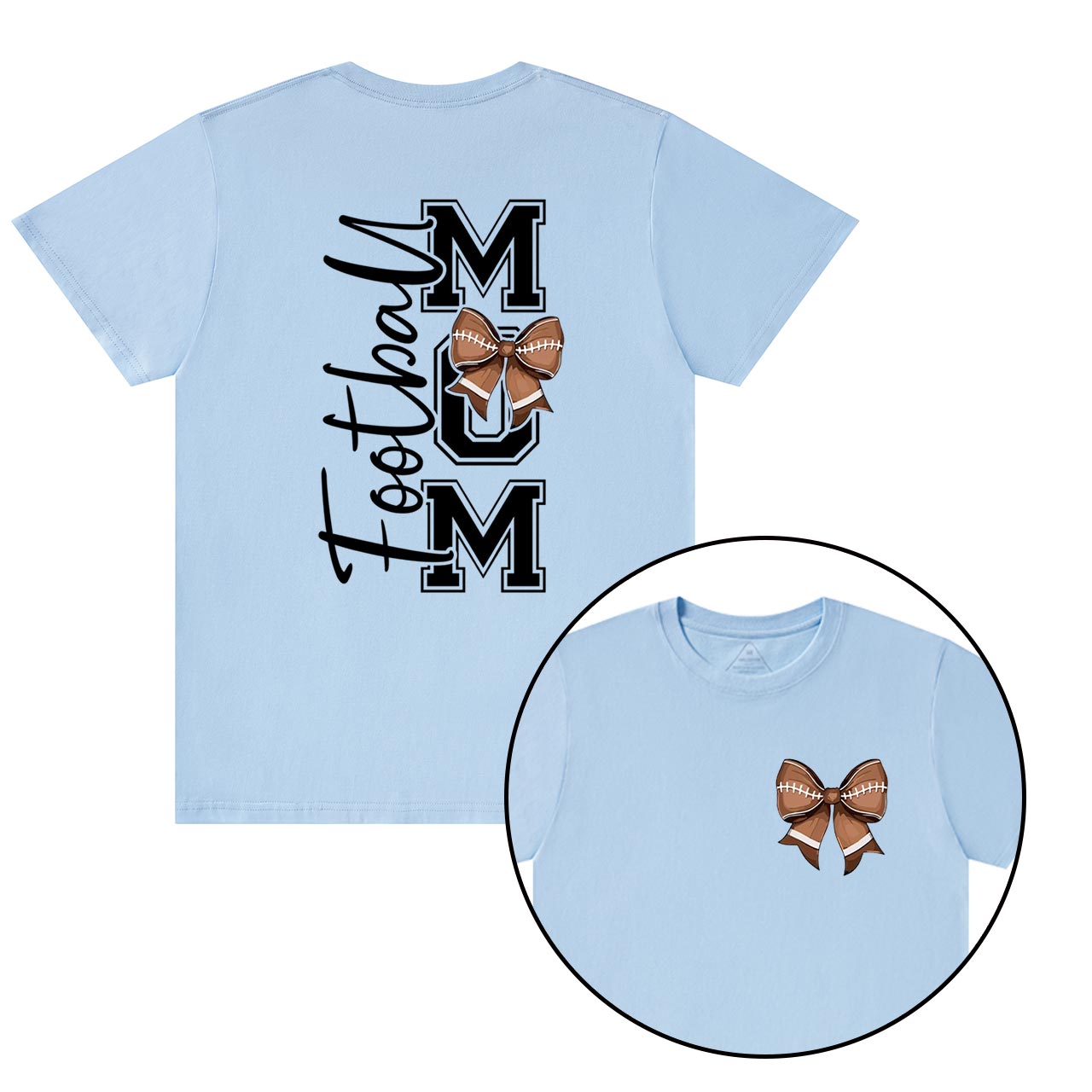 Love, Bows & Football Mama T-Shirts Beepumpkin
