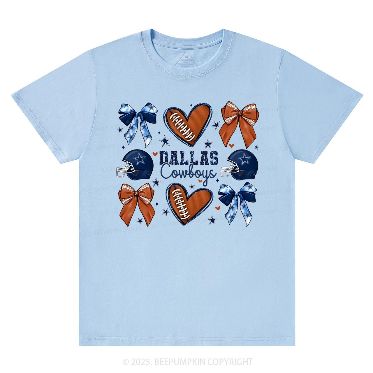 Blue Star Football Mama T-Shirts Beepumpkin