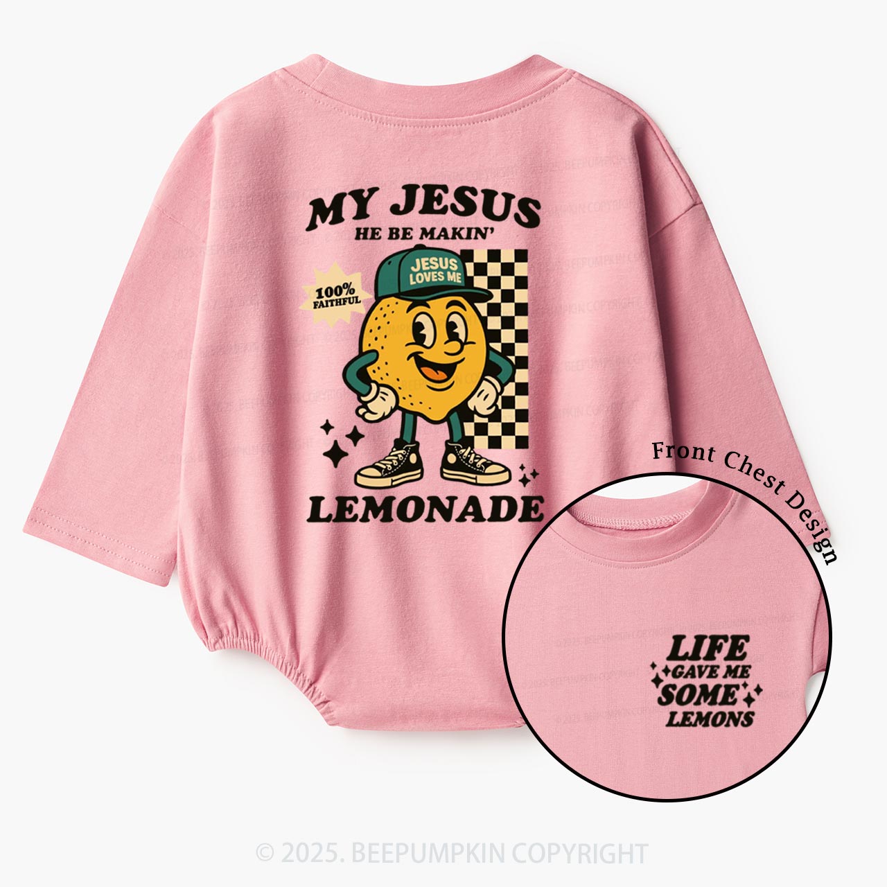 Life Gave Me Some Lemons Baby Bubble Romper Beepumpkin