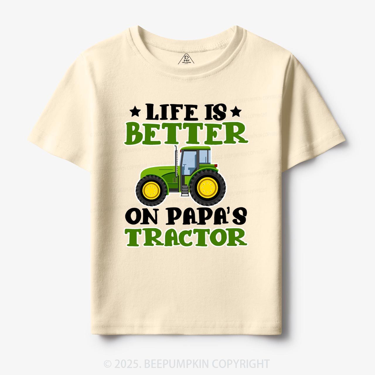 Life Is Better On Papa's Tractor Toddler&Kid's Tees Beepumpkin
