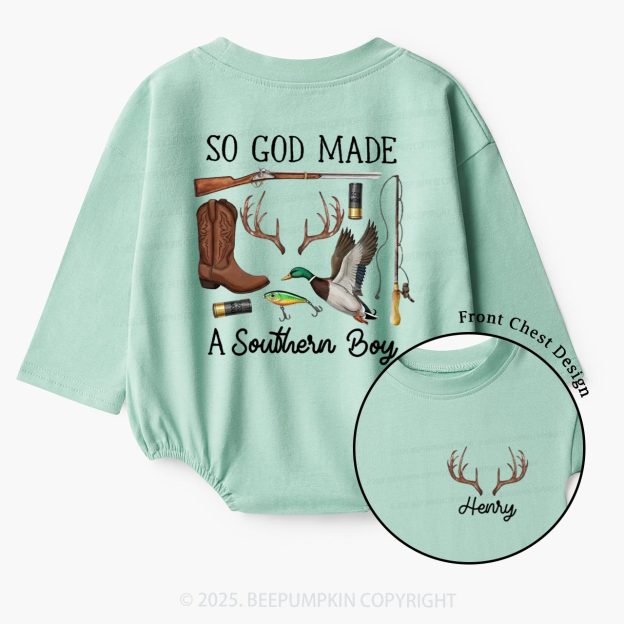 Personalized So God Made A Southern Baby Bubble Romper Beepumpkin