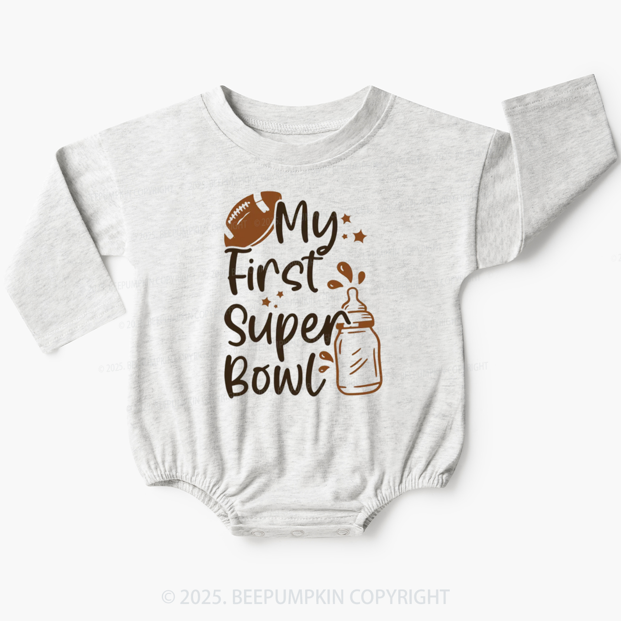 My First Big Game Baby Bubble Romper Beepumpkin