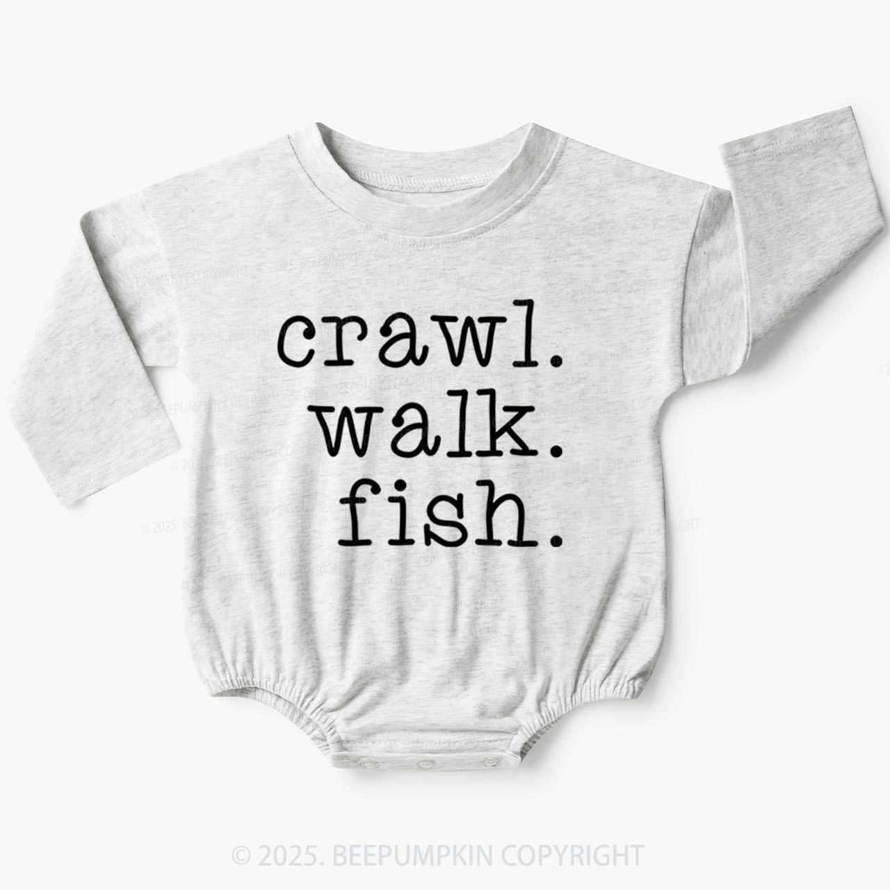 Crawl Walk Fish Baby Bubble Romper Beepumpkin