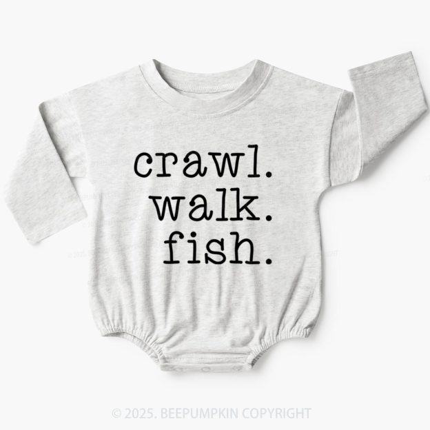 Crawl Walk Fish Baby Bubble Romper Beepumpkin