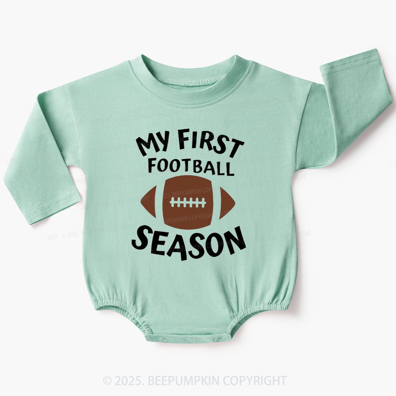 My First Football Season Baby Bubble Romper Beepumpkin