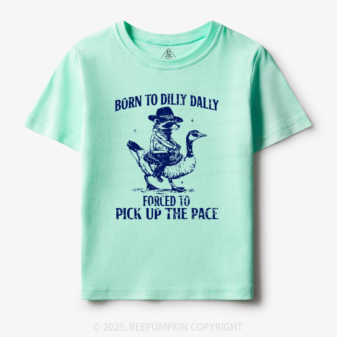 Born To Dilly Dally Retro Racoon Goose Toddler&Kid's Tees Beepumpkin 7