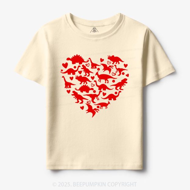 Dinosaur With Heart Toddler&Kid's Tees Beepumpkin