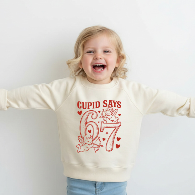 Cupid Days 67 Love Graphic Kid's Sweatshirt