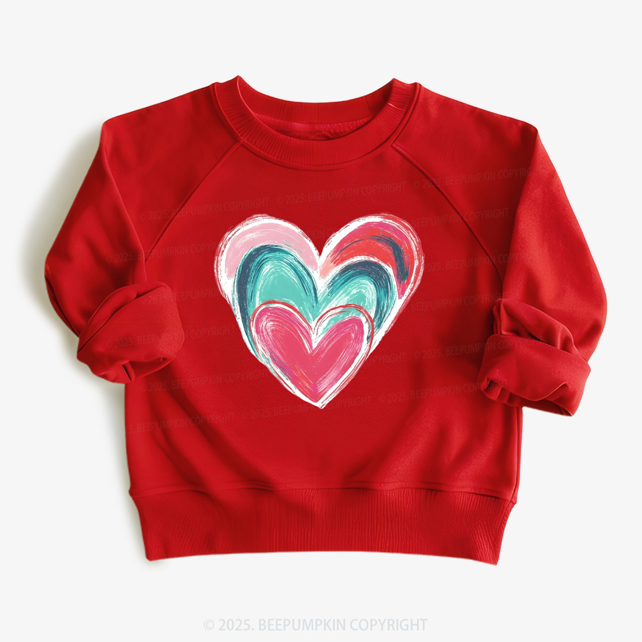 Colorful Heart Valentine's Day Kid's Sweatshirt