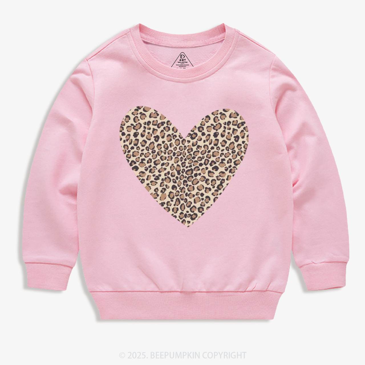 Leopard Heart Valentine's Day Kid's Sweatshirt