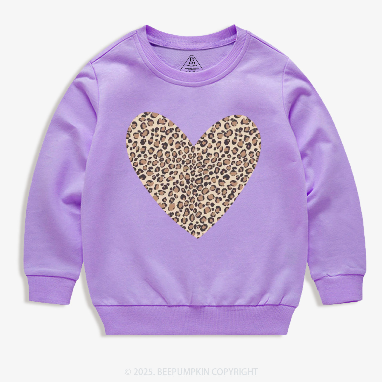 Leopard Heart Valentine's Day Kid's Sweatshirt