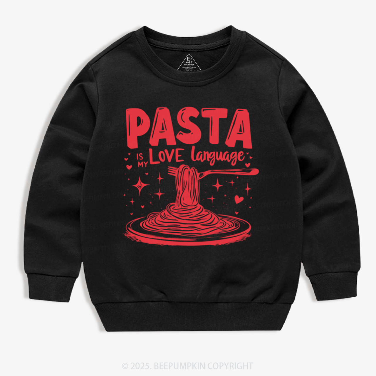 Pasta Is My Love Language Valentine's Day Kid's Sweatshirt