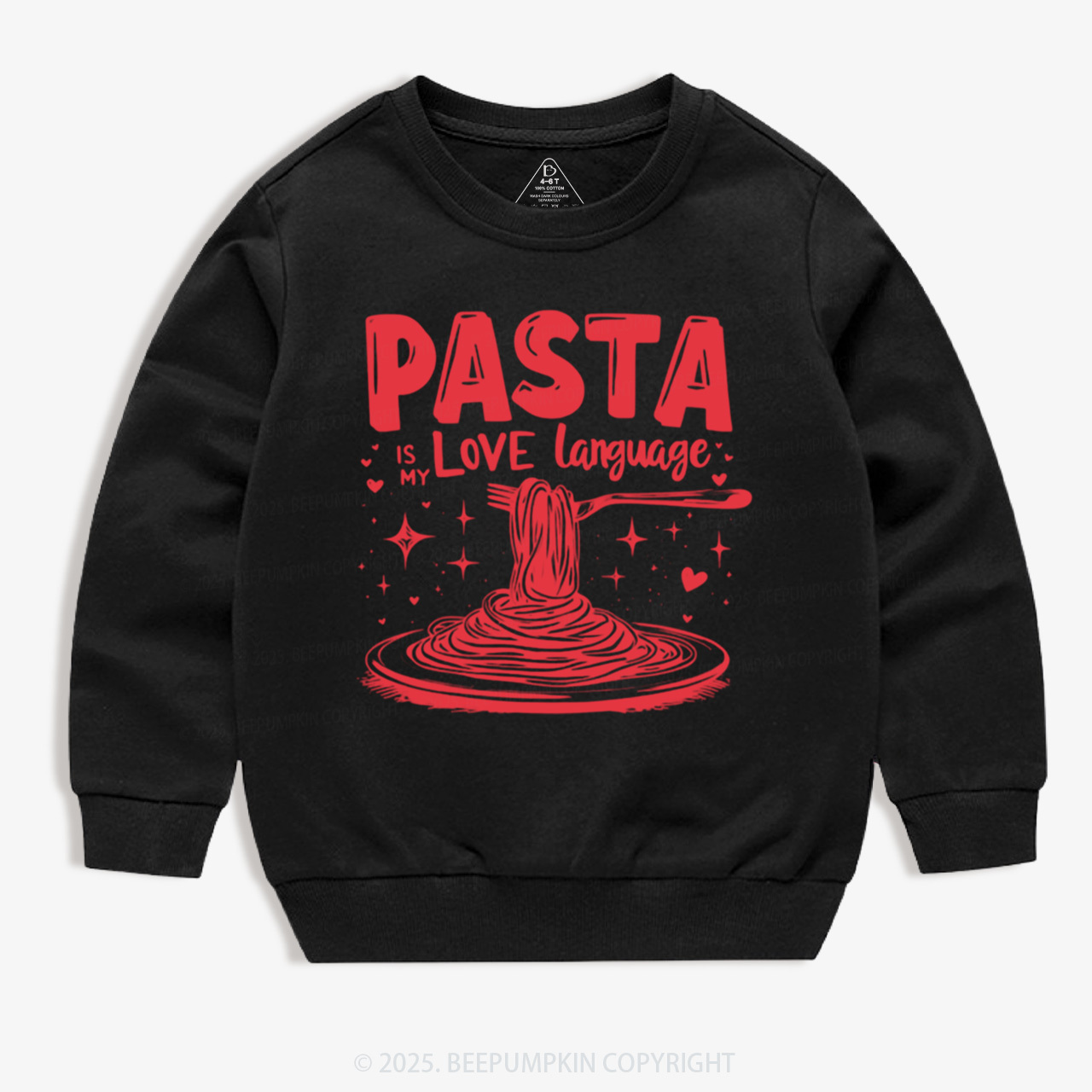 Pasta Is My Love Language Valentine's Day Kid's Sweatshirt