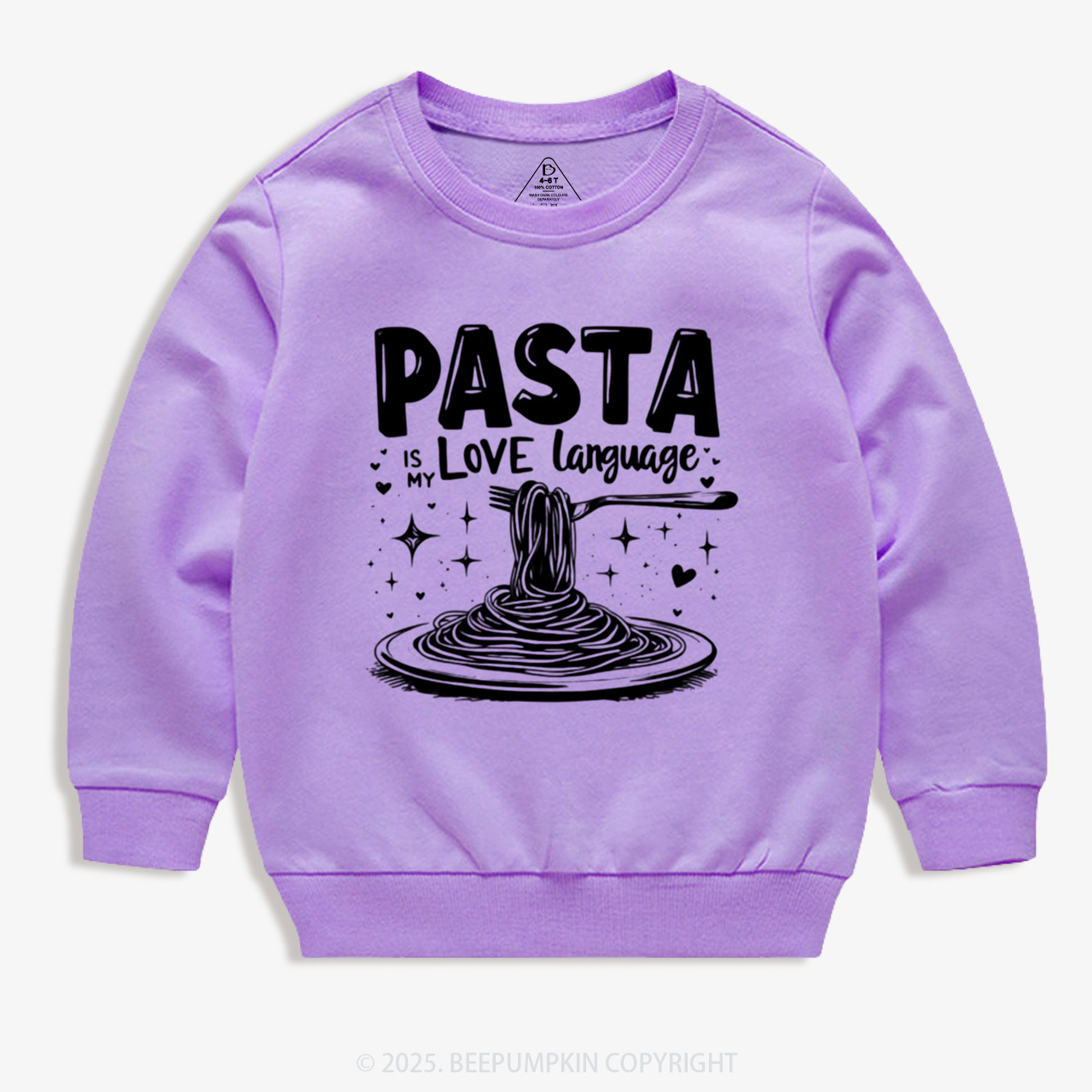 Pasta Is My Love Language Valentine's Day Kid's Sweatshirt