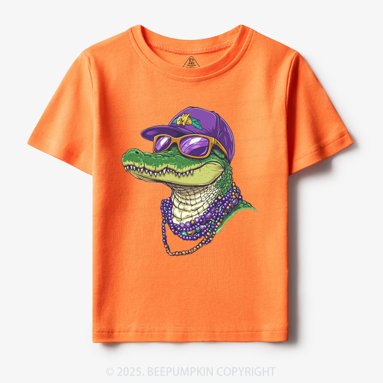 Alligator Mardi Gras Toddler&Kid's Tees Beepumpkin