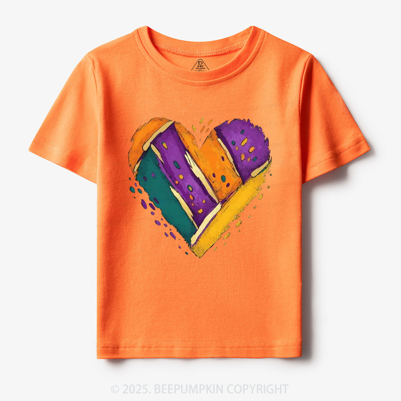 Mardi Gras Heart Toddler&Kid's Tees Beepumpkin