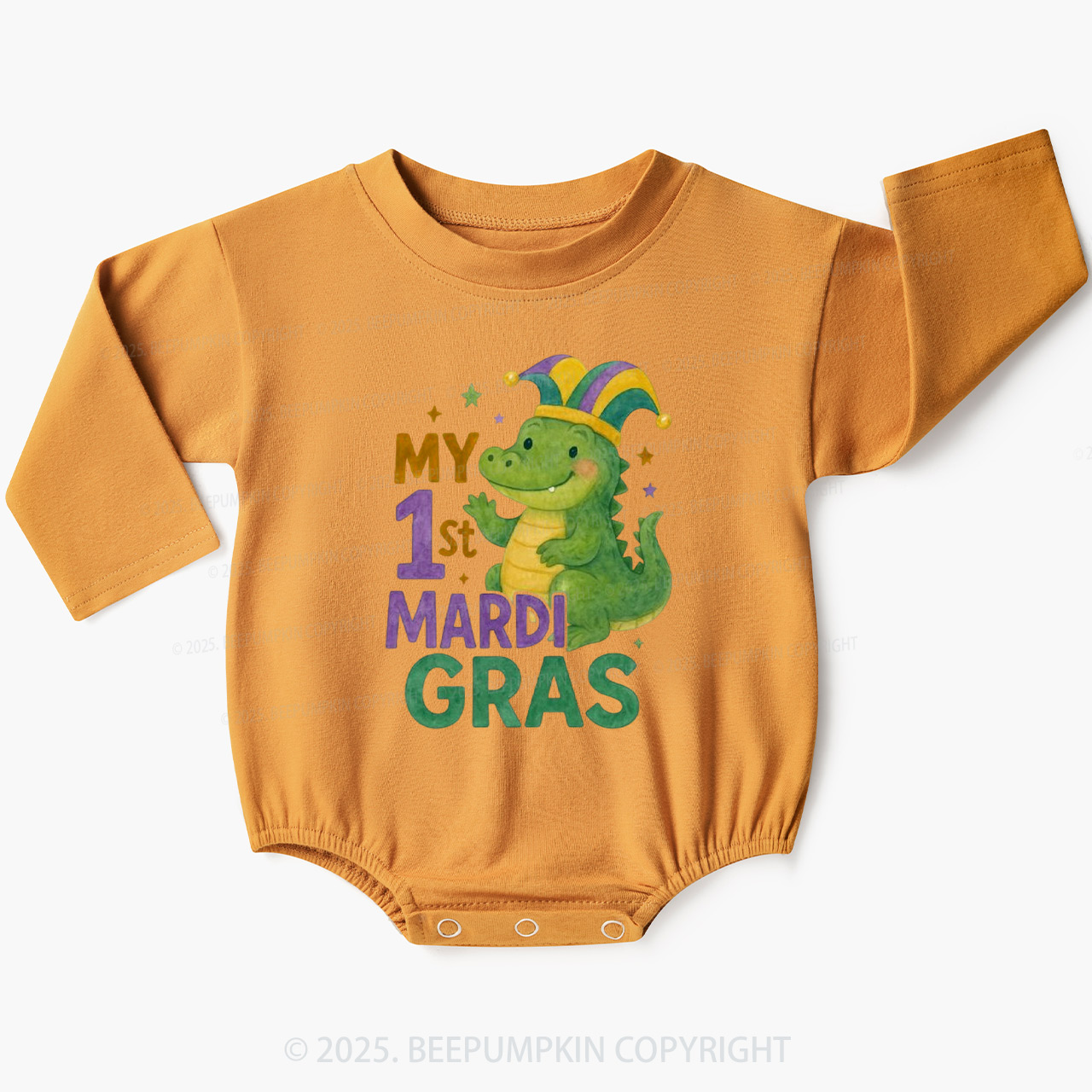 My First Mardi Gras Baby Bubble Romper Beepumpkin