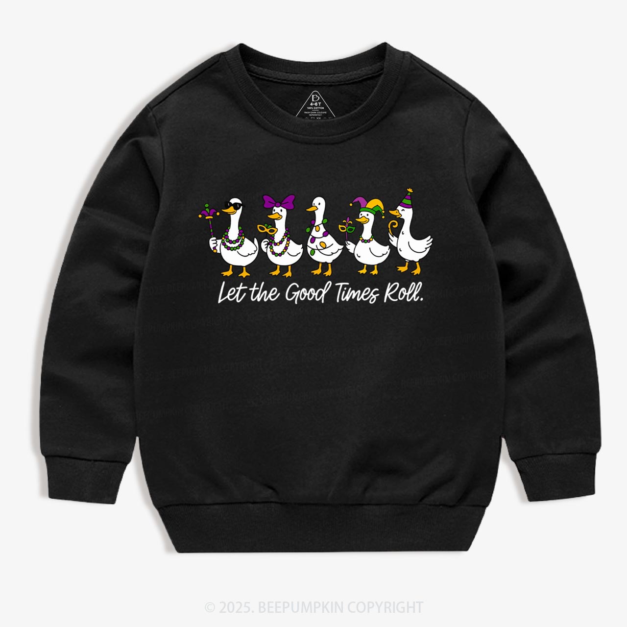 Silly Goose Mardi Gras Kid's Sweatshirt