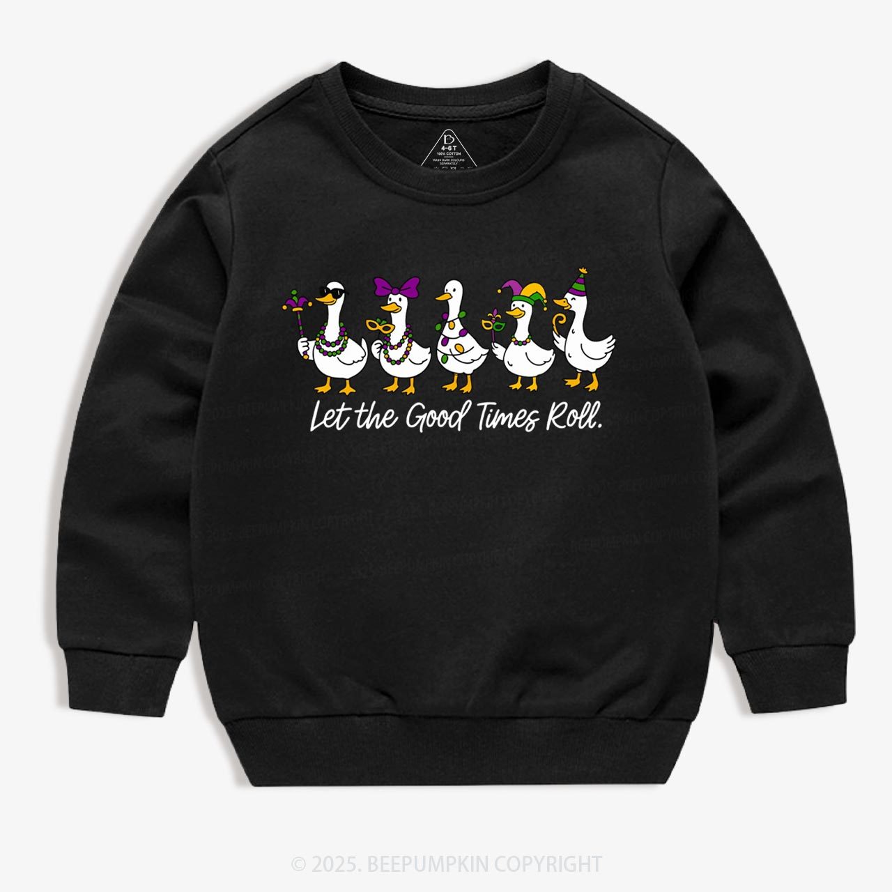 Silly Goose Mardi Gras Kid's Sweatshirt