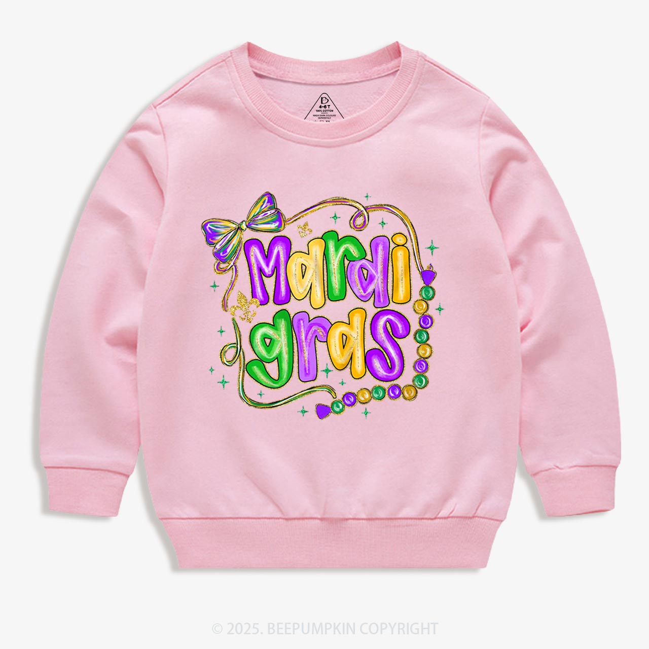 Brushstroke Mardi Gras Kid's Sweatshirt