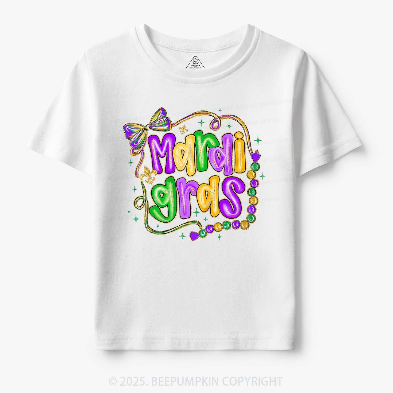 Brushstroke Mardi Gras Toddler&Kid's Tees Beepumpkin