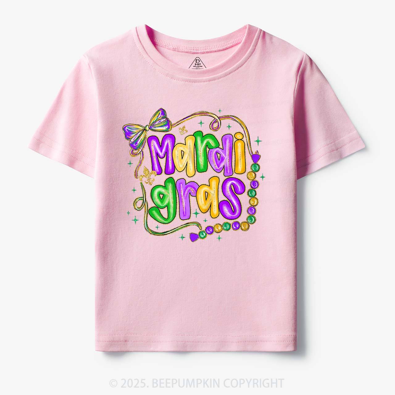Brushstroke Mardi Gras Toddler&Kid's Tees Beepumpkin