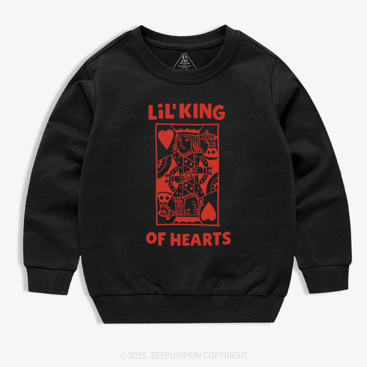 Lil' King of Hearts Valentine's Day Kid's Sweatshirt