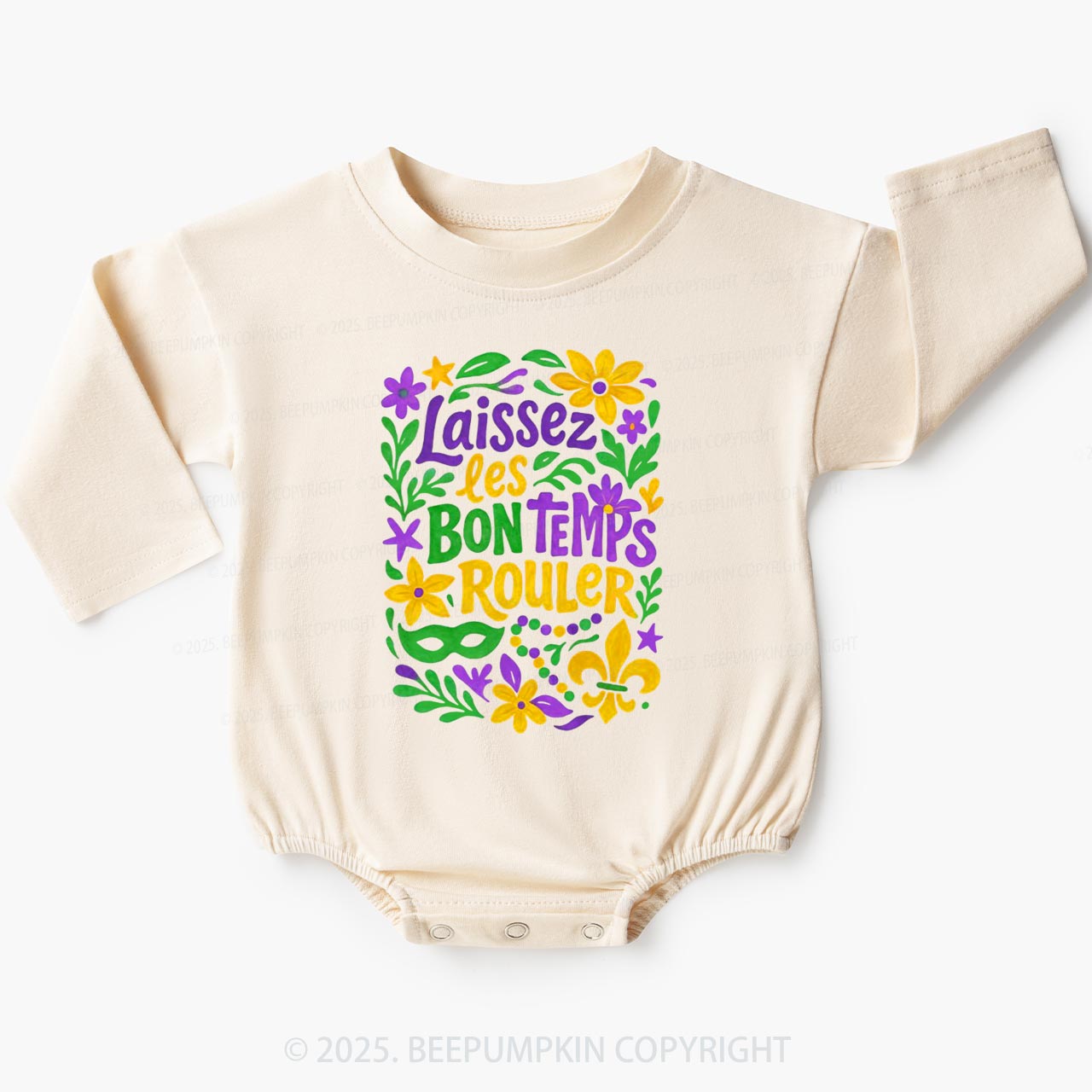 Laissez Les Bon Temps Rouler Baby Bubble Romper Beepumpkin