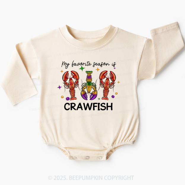 Mardi Gras Crawfish Baby Bubble Romper Beepumpkin
