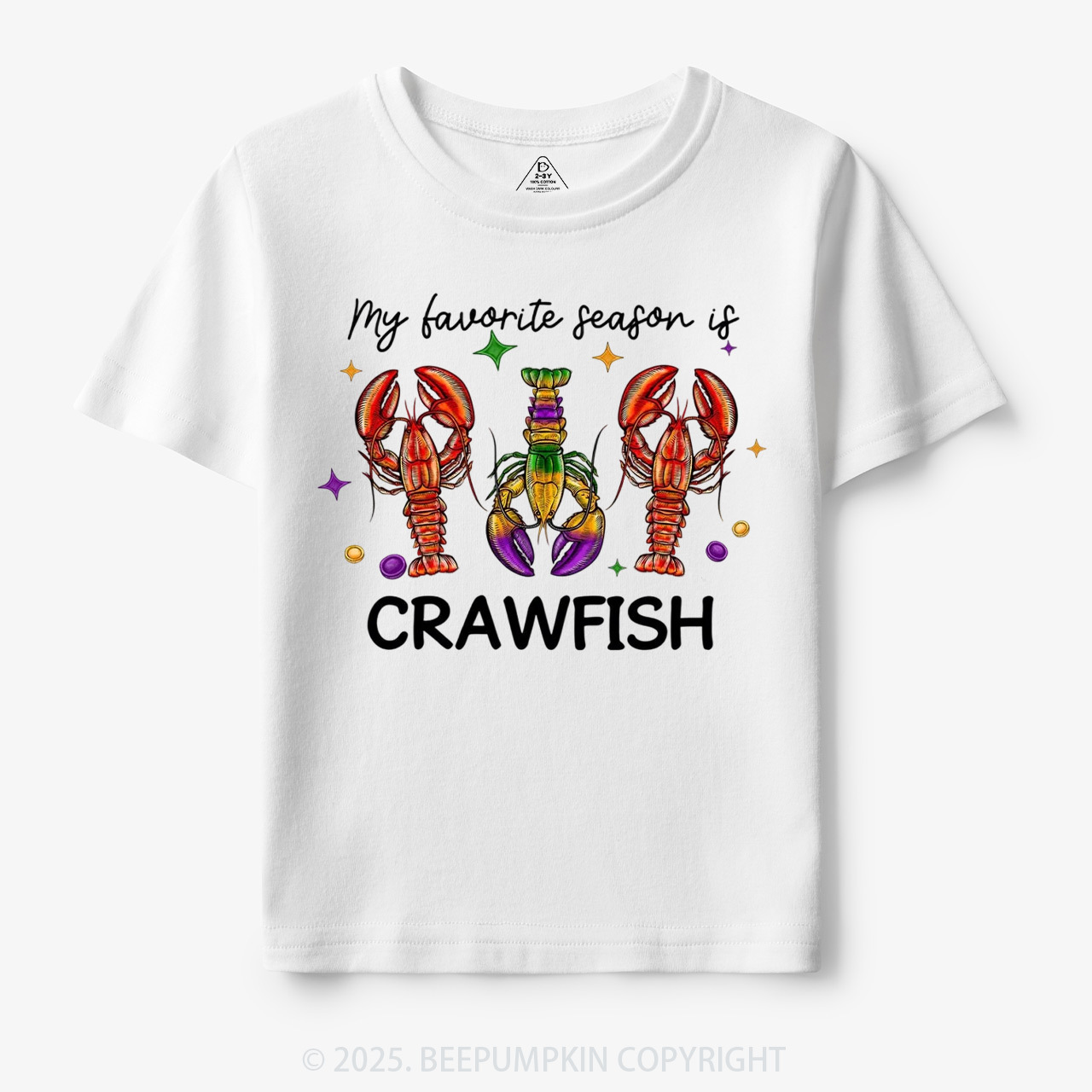 Mardi Gras Crawfish Toddler&Kid's Tees Beepumpkin