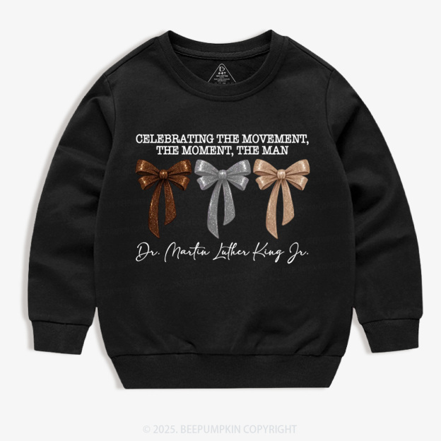 Golden Dream Bows Black  History Month Kid's Sweatshirt